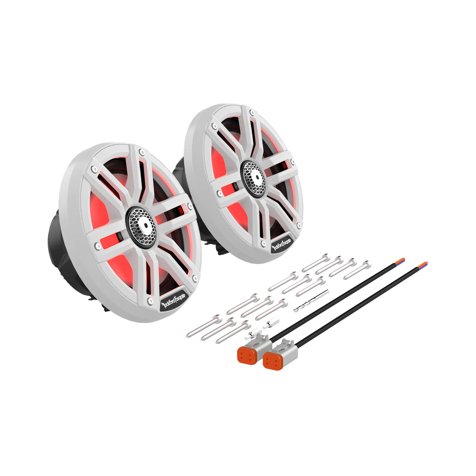 Rockford Fosgate 6.5-inch Color Optix 2-Way Marine Speakers - White (Pair) 6