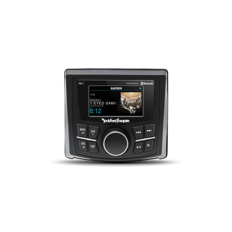 Rockford Fosgate Punch Marine Compact AM/FM/WB Digital Media Receiver 2.7" Display