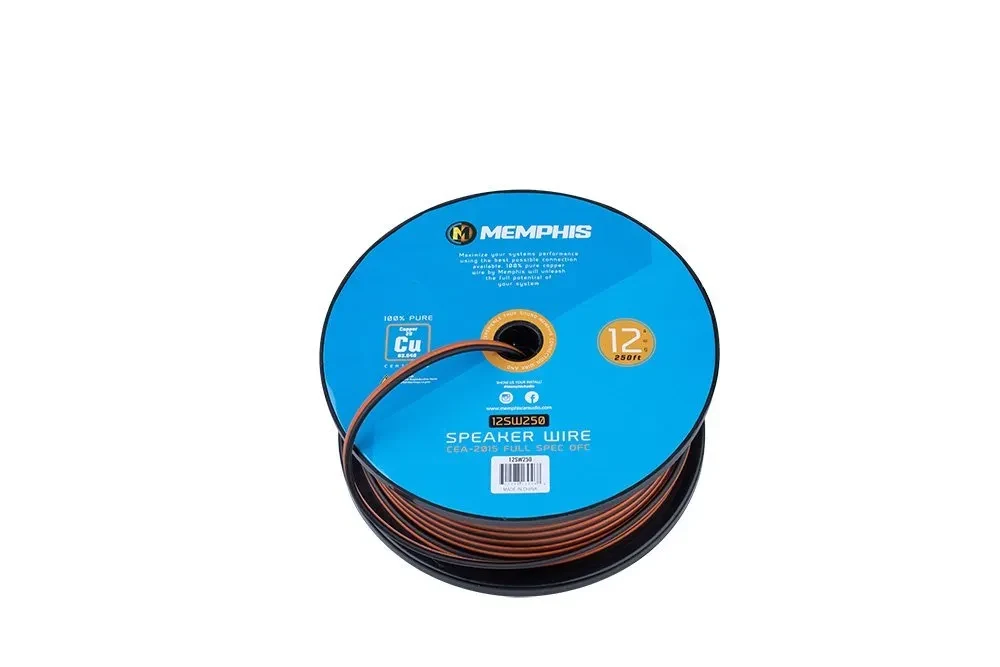 Memphis Audio 12 AWG 2-Conductor OFC Speaker Wire, 250-ft Spool 2