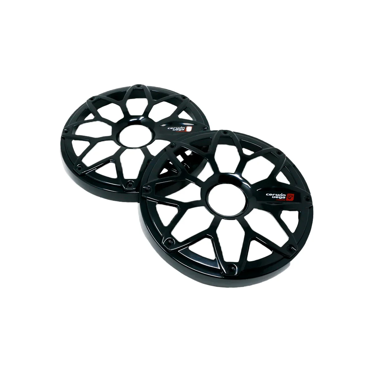 Cerwin-Vega RPM Stroker 8" Flush Mount Speaker Grill, Steel With Powder Coating, Pair (Black) 2