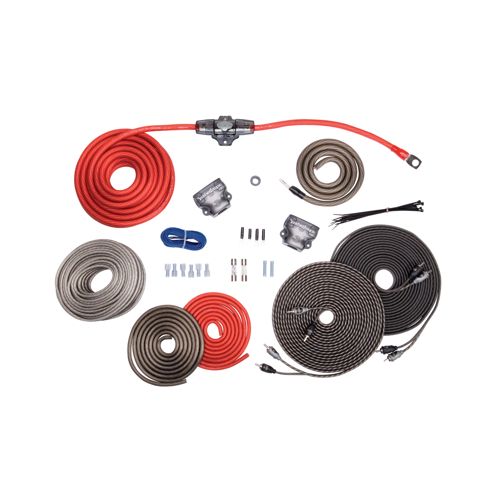 Rockford Fosgate 4-to-8 AWG Dual-Amplifier Complete Wiring Kit 2