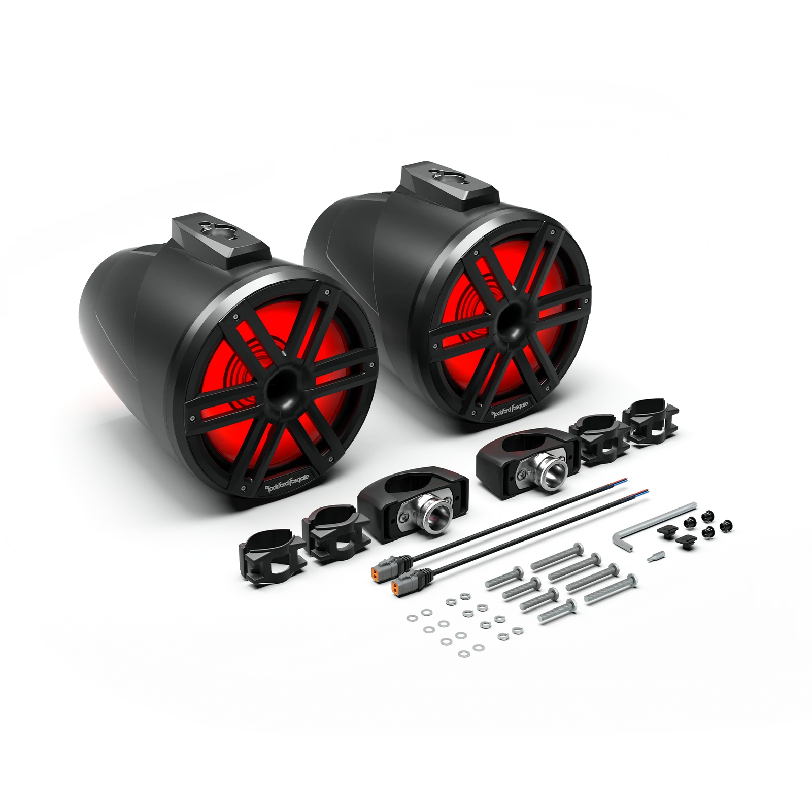 Rockford Fosgate 10-inch Color Optix Horn Wake-Tower Speakers - Black (Pair) 8