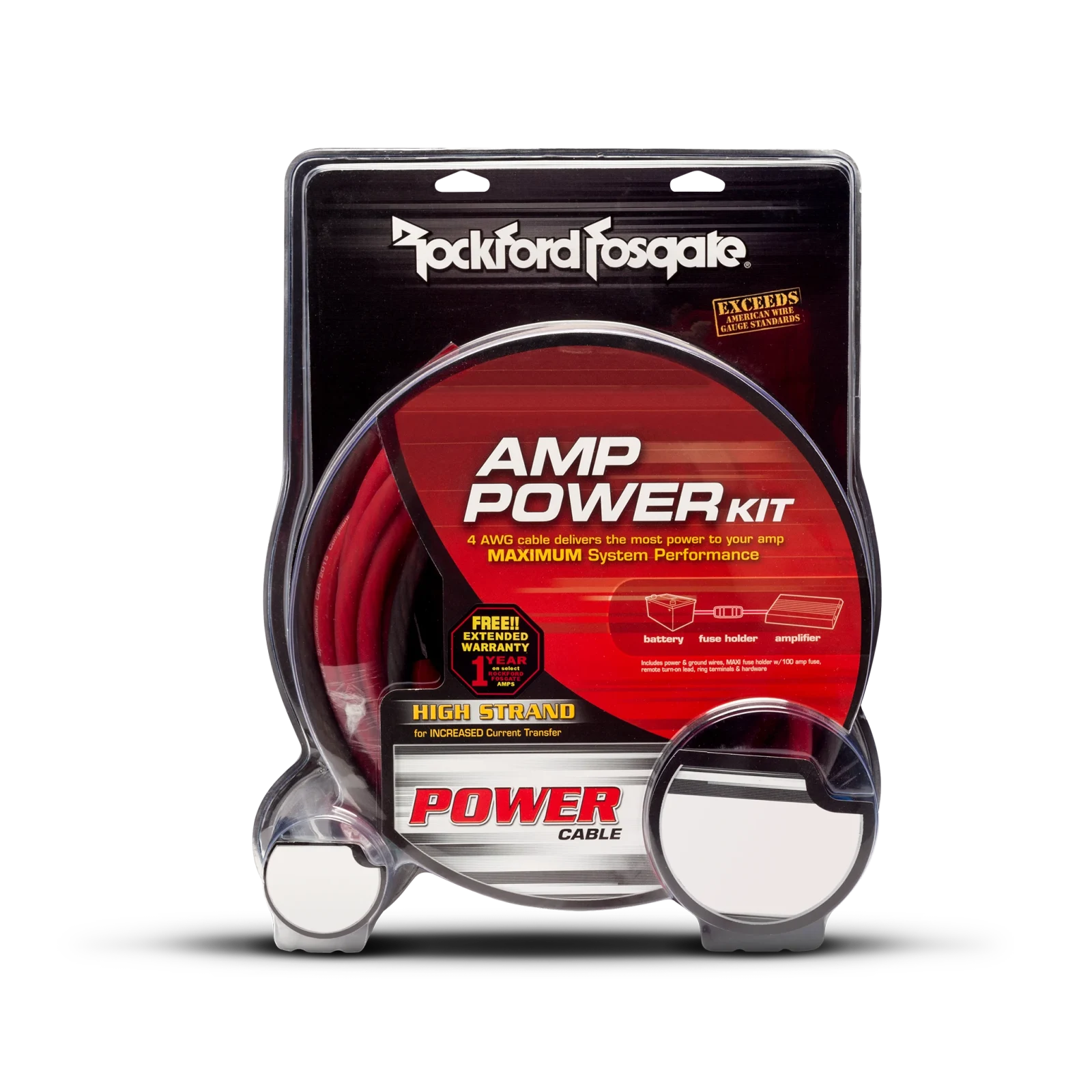 Rockford Fosgate 4-to-8 AWG Dual-Amplifier Complete Wiring Kit 1