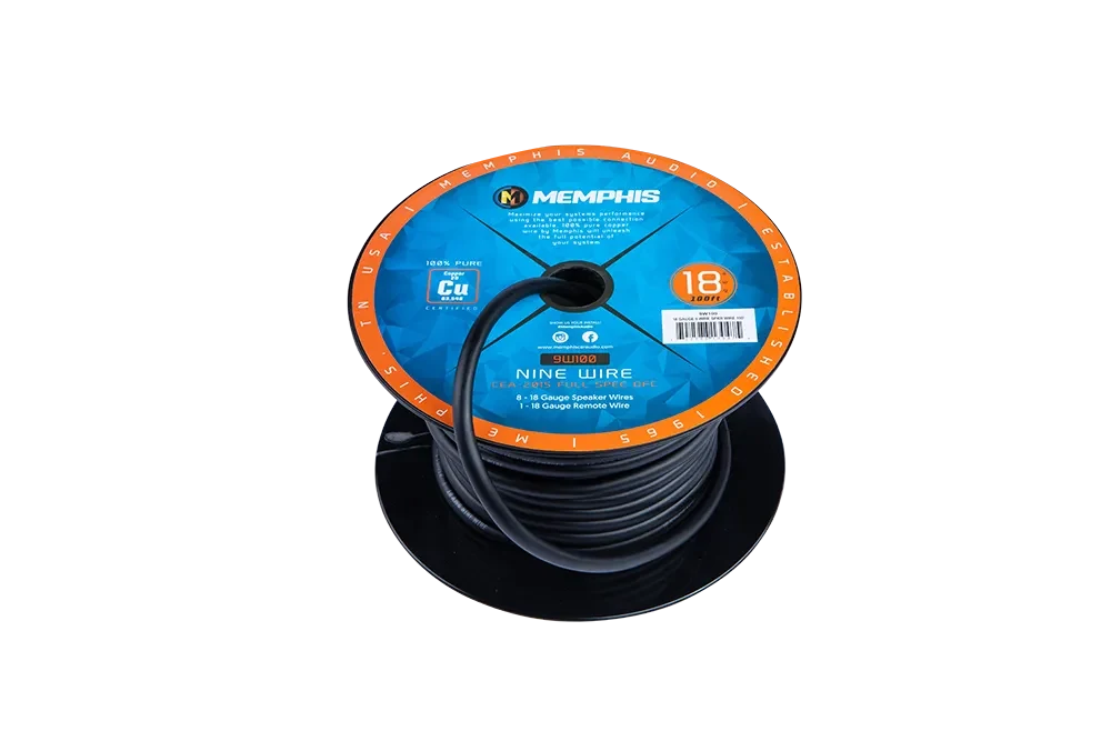 Memphis Audio 18 AWG 9-Conductor Speaker/Remote Wire, 100-ft Spool 2