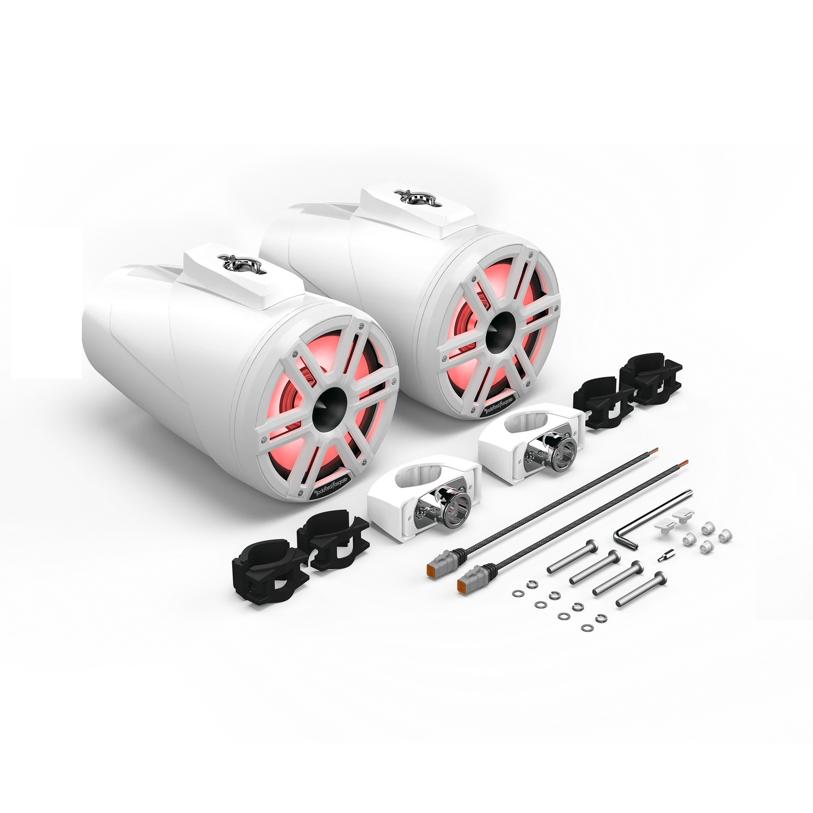 Rockford Fosgate 8-inch Color Optix Horn Wake-Tower Speakers - White (Pair) 7