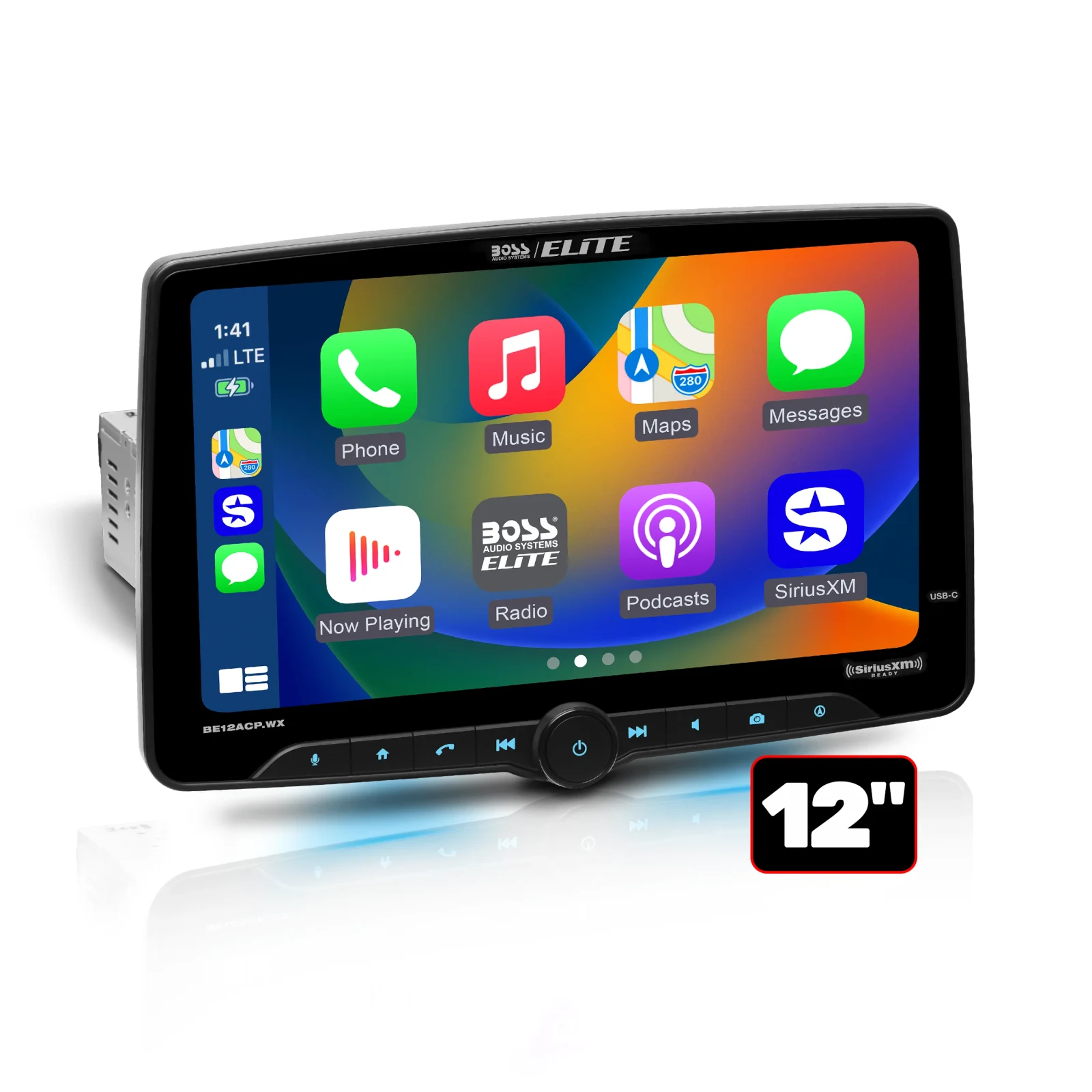 Boss Elite 12-Inch Wireless CarPlay Multimedia Receiver 1