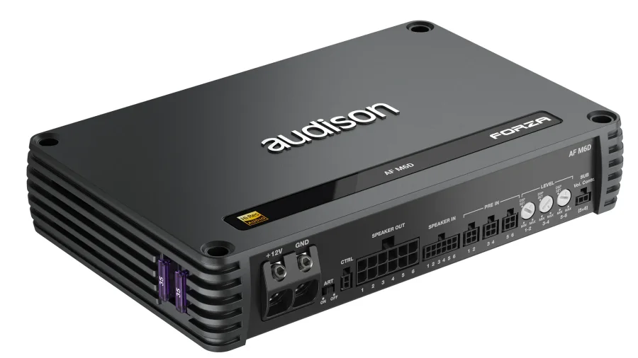 Audison 6-Channel D-class Fully Bridgeable Amplifier