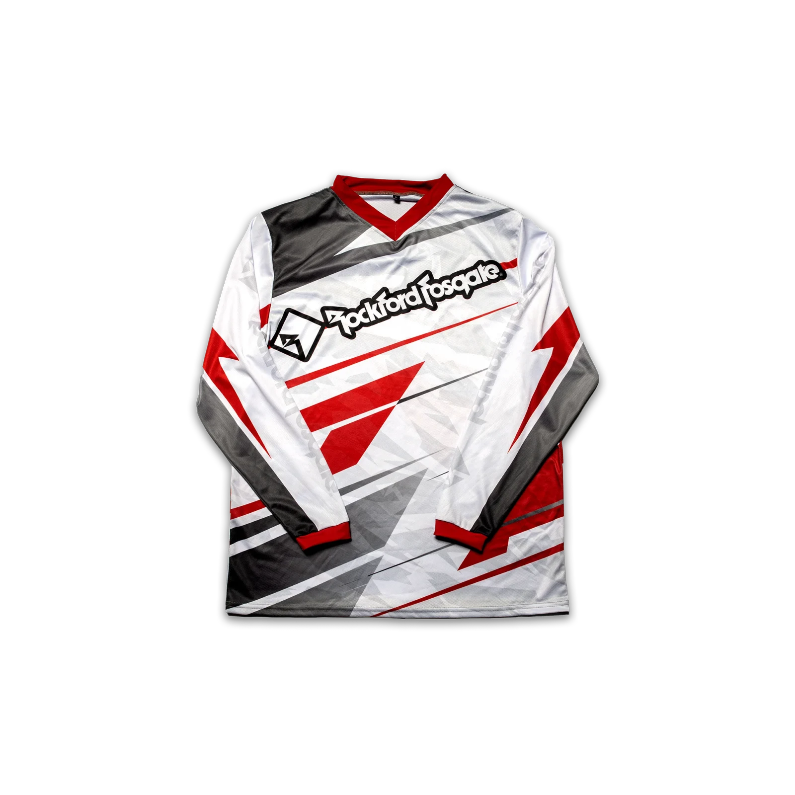 Rockford Fosgate White Mesh Jersey with Red and Black Racing Design (M) 1