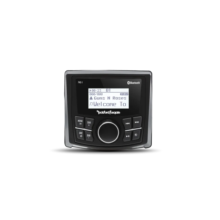 Rockford Fosgate Punch Marine Grade Media Receiver with 2.3" Dot Matrix Display