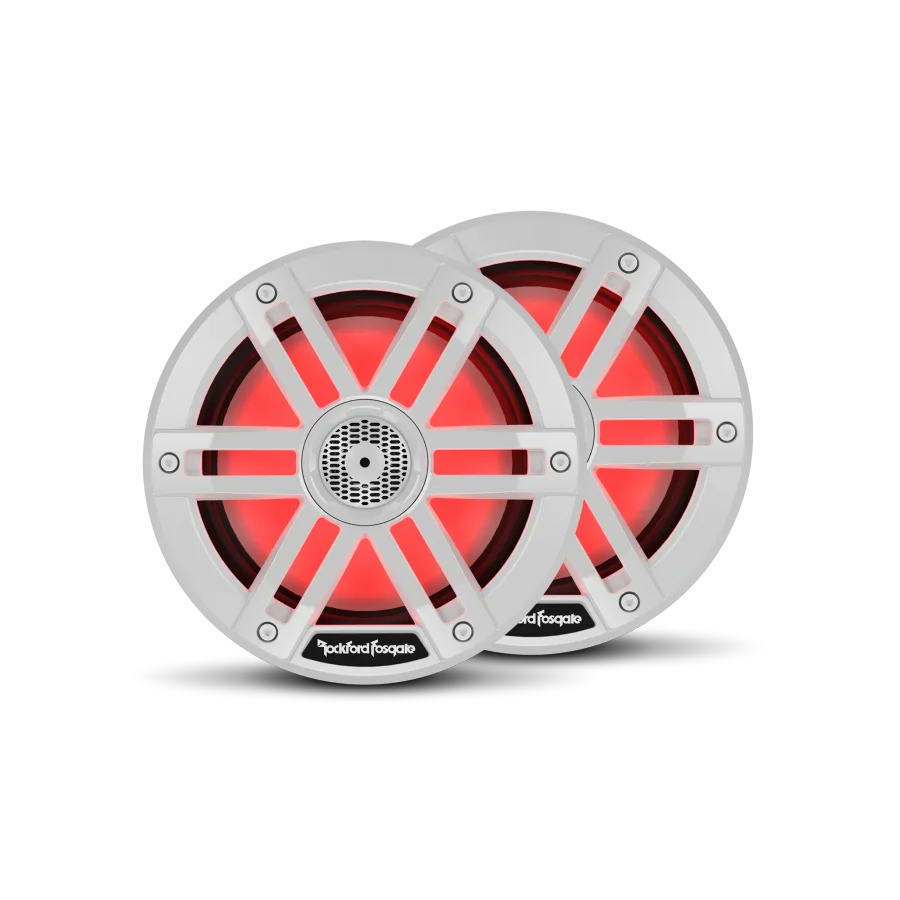 Rockford Fosgate 6.5-inch Color Optix 2-Way Marine Speakers - White (Pair)