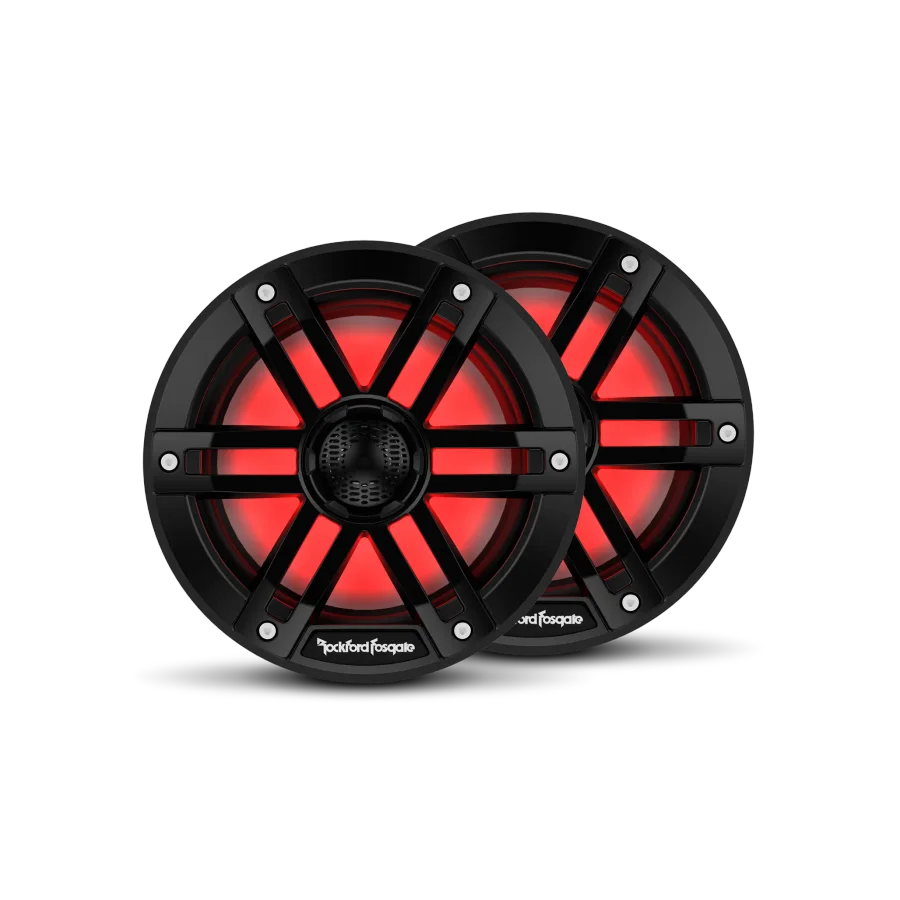Rockford Fosgate 6.5-inch Color Optix 2-Way Marine Speakers - Black (Pair)