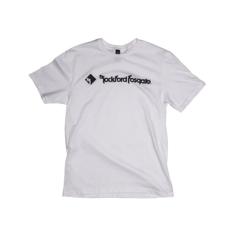 Rockford Fosgate White T-shirt w/ RF Logo: L