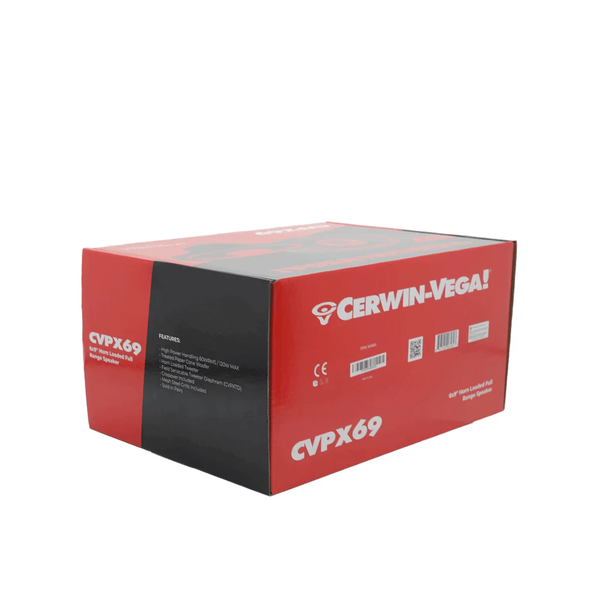 Cerwin-Vega CVPX Series 6"x9" 2-Way Full Range Speaker w/Horn Tweeter 8