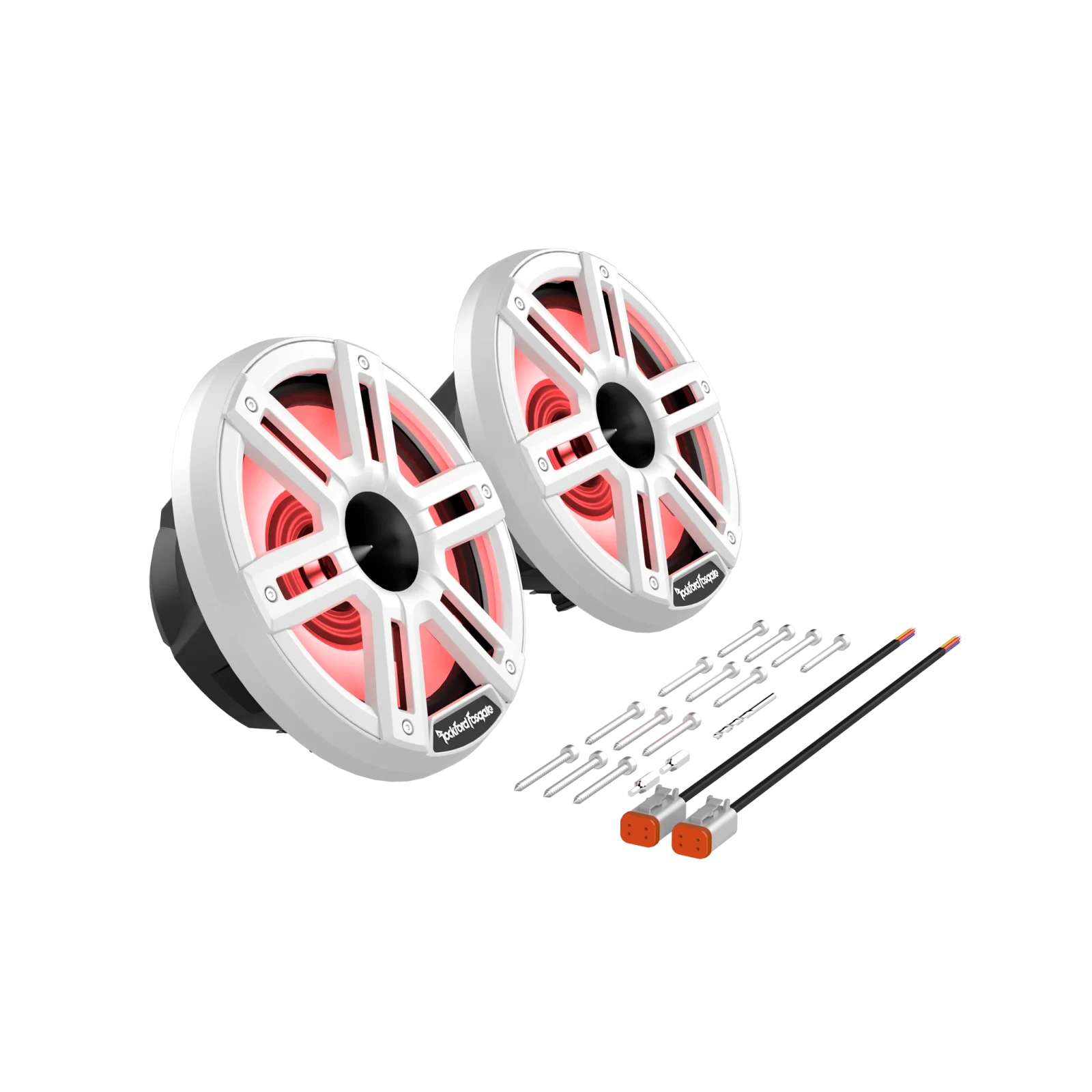 Rockford Fosgate 8-inch Color Optix Horn Marine Speakers - White (Pair) 4