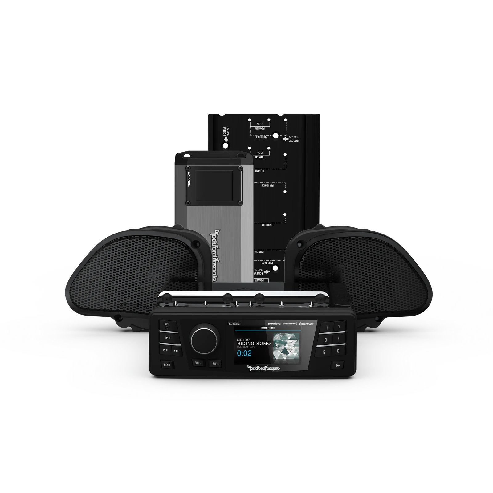 Rockford Fosgate Stage-2 Complete Kit for 1998-2013 Harley-Davidson Road Glide (Gen-3) 1