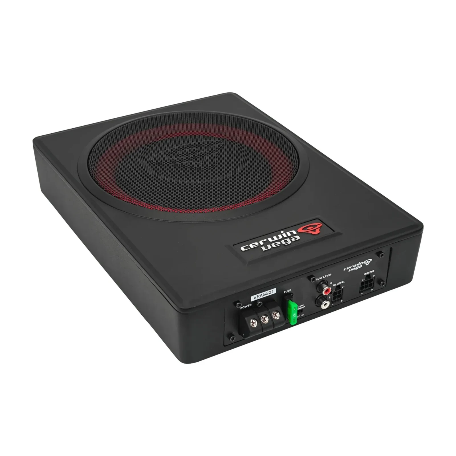 Cerwin-Vega 8" Powered Slim Subwoofer Enclosure with 2CH Output for Additional Speakers 3