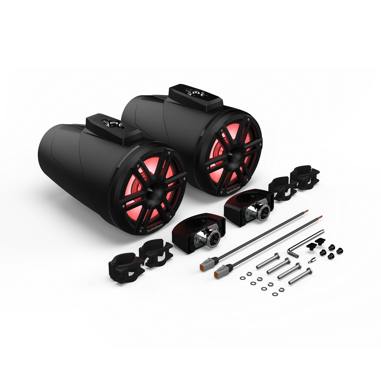 Rockford Fosgate 8-inch Color Optix Horn Wake-Tower Speakers - Black (Pair) 7