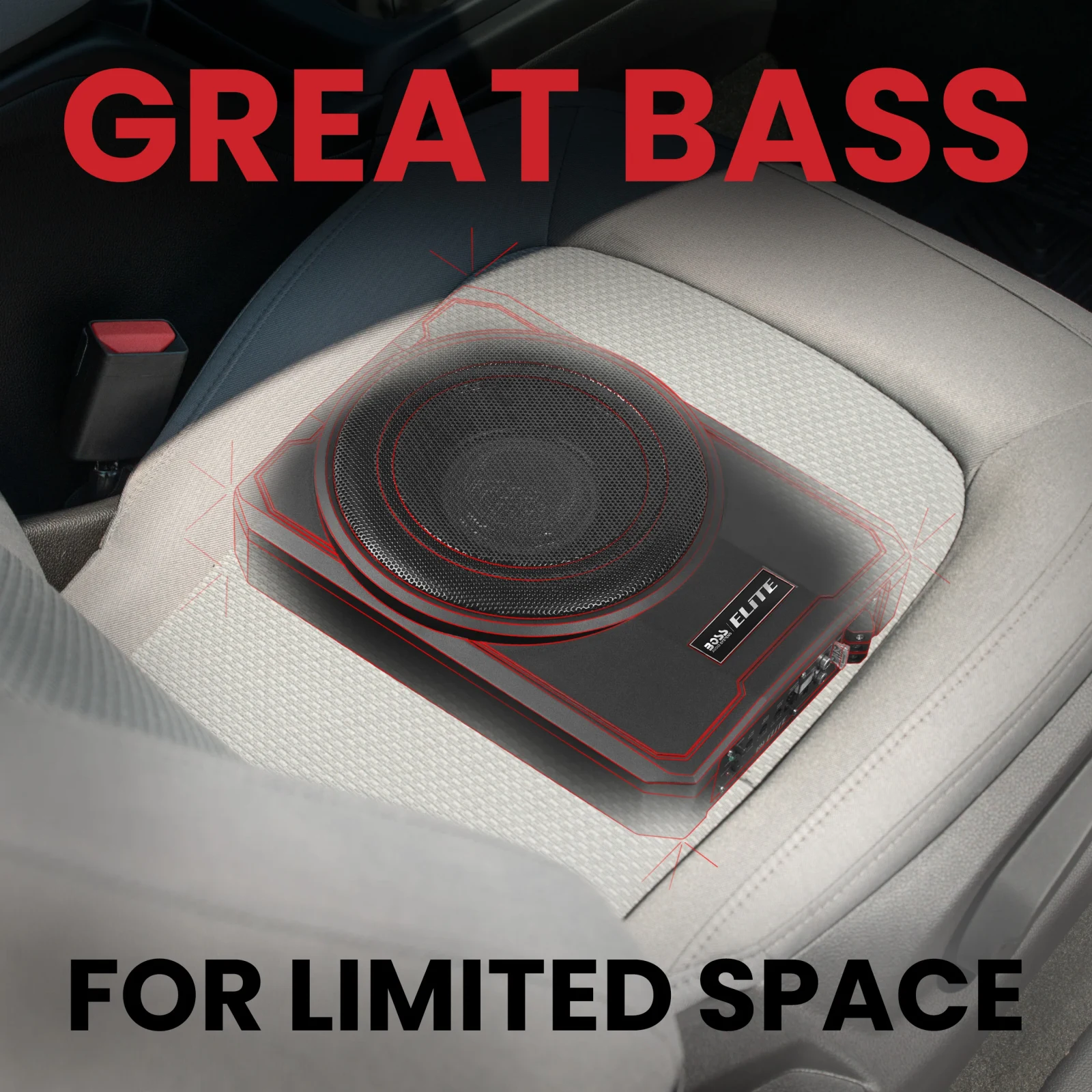 Boss Elite Low-Profile 10-Inch Amplified Subwoofer 2
