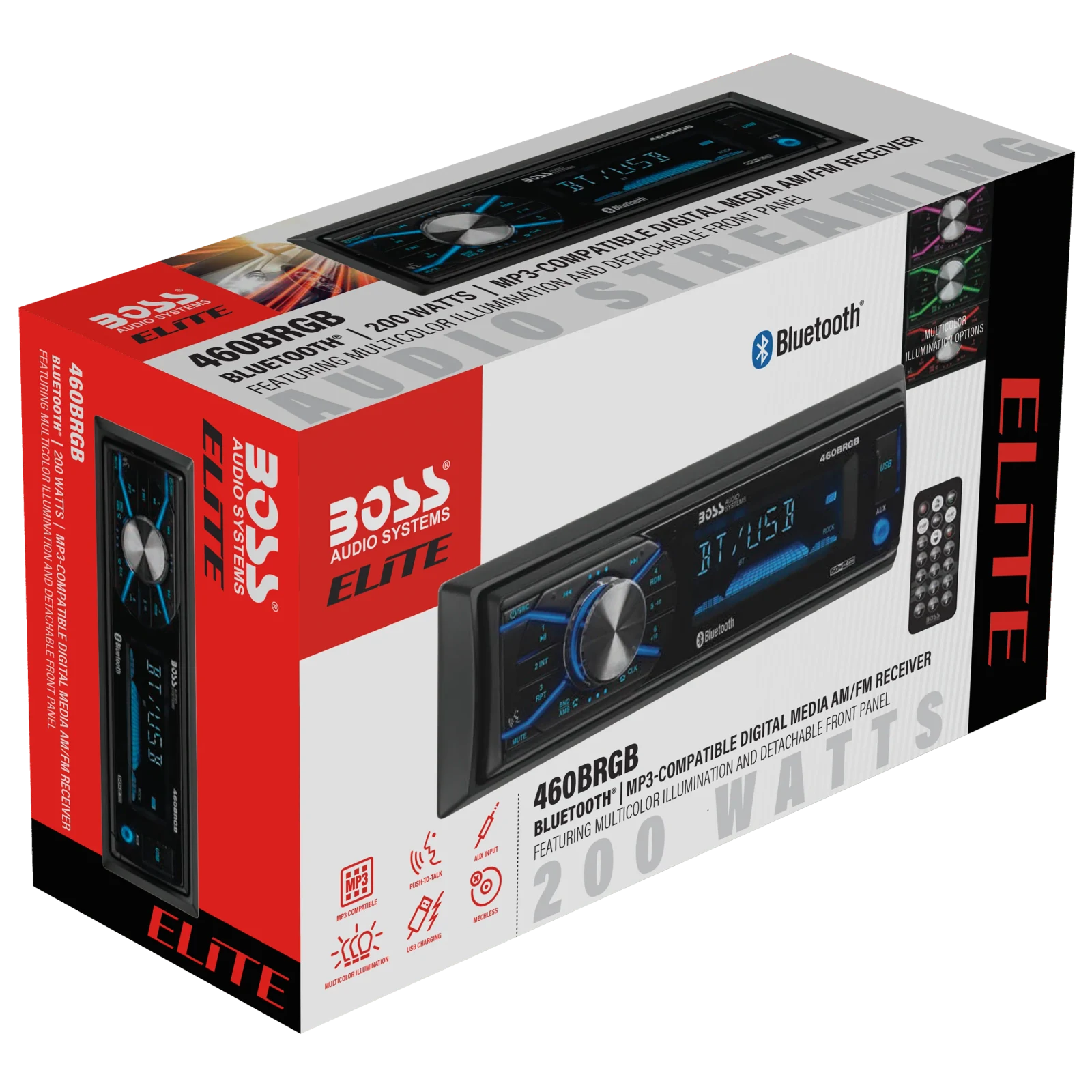 Boss Elite 460BRGB Single-DIN Bluetooth Digital Media Receiver 4