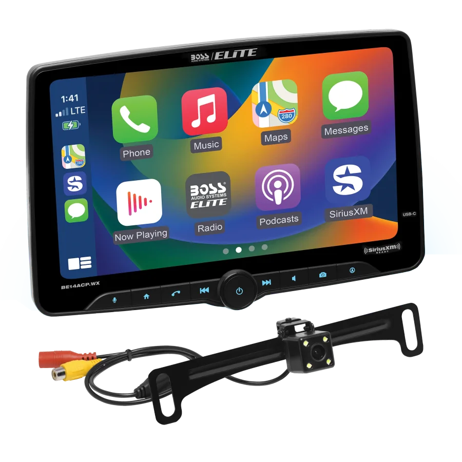 Boss Elite BE14ACP.WXC 14-Inch Wireless CarPlay Multimedia Receiver