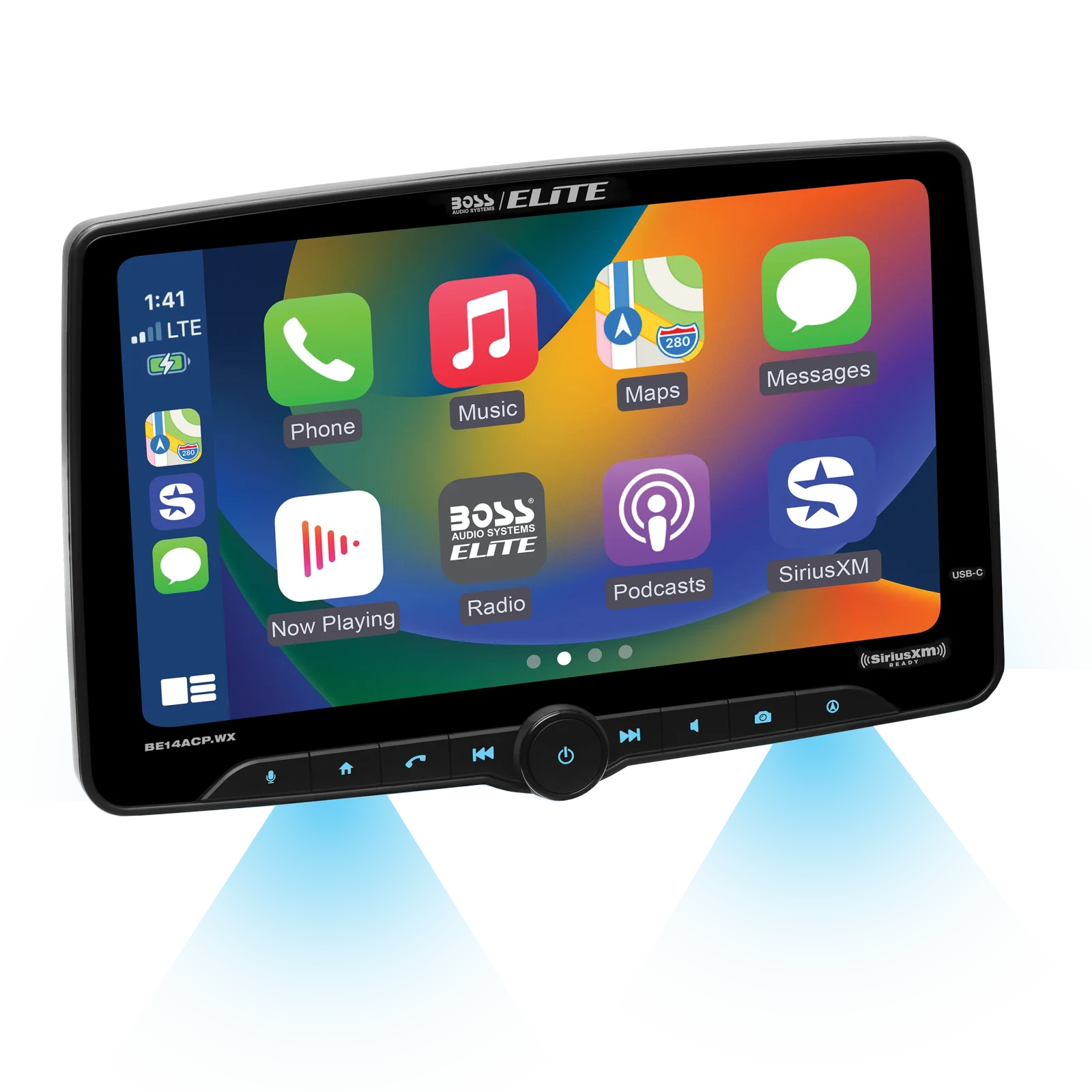 Boss Elite BE14ACP.WXC 14-Inch Wireless CarPlay Multimedia Receiver 3