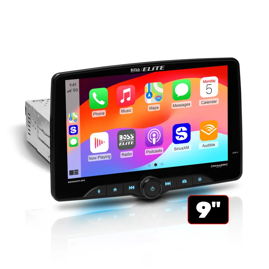 Boss Elite BE9ACP.WX 9-Inch Wireless CarPlay Multimedia Receiver