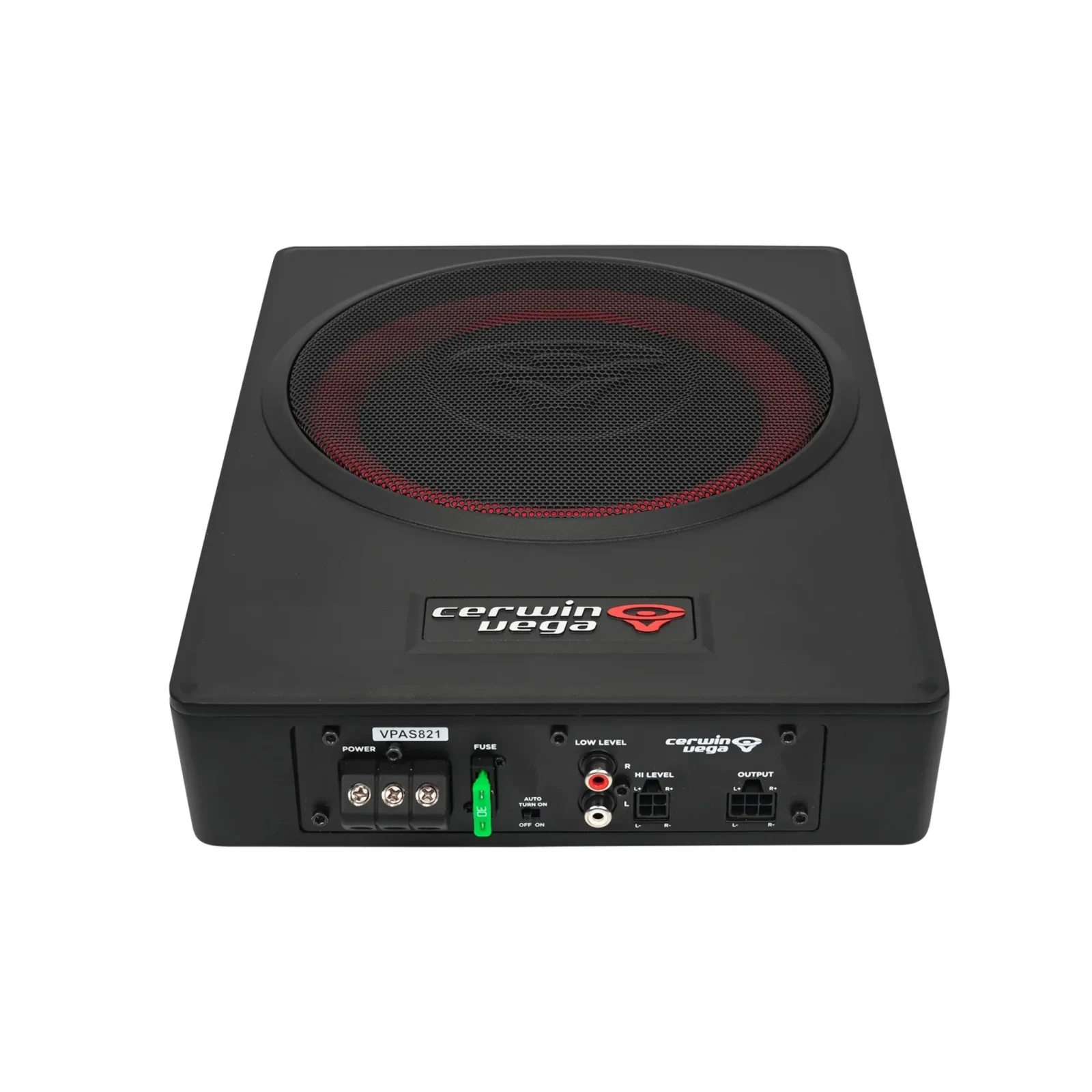 Cerwin Vega VPAS821 8" Powered Slim Subwoofer Enclosure with 2CH Output for Additional Speakers 2