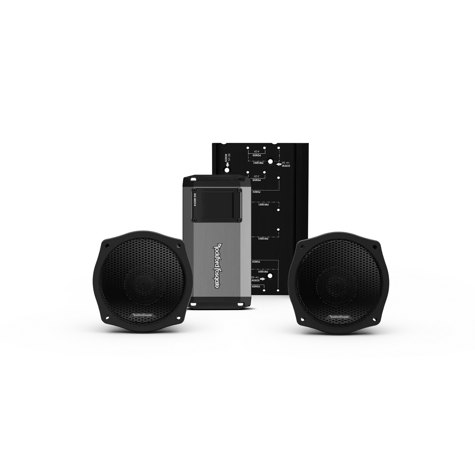 Rockford Fosgate HD9813SG-STG2 Stage-2 Speaker & Amp Kit for 1998-2013 Harley-Davidson Street Glide & Electra Glide (Gen-3) 1