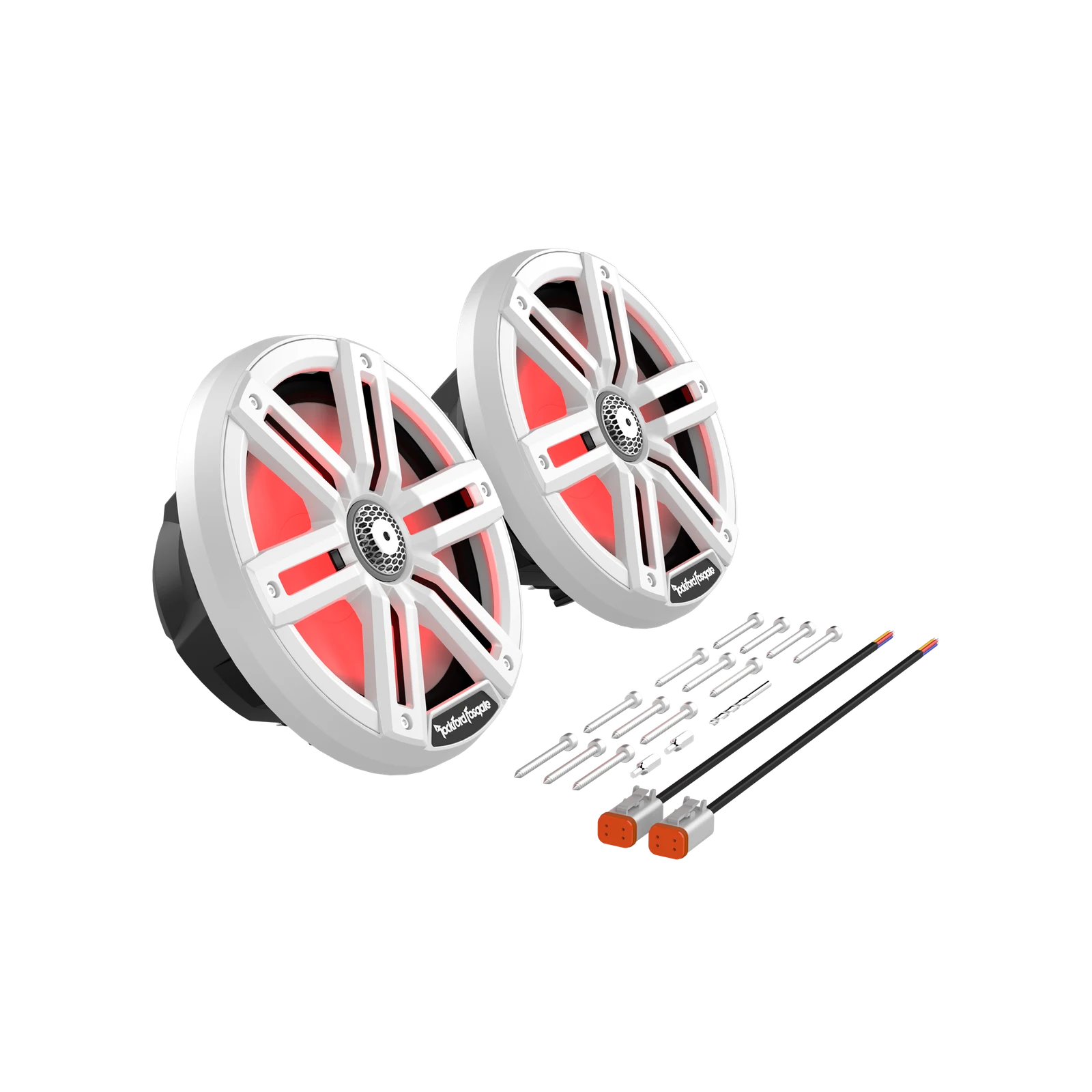Rockford Fosgate M2-8 M2 8-inch Color Optix 2-Way Marine Speakers - White (Pair) 6