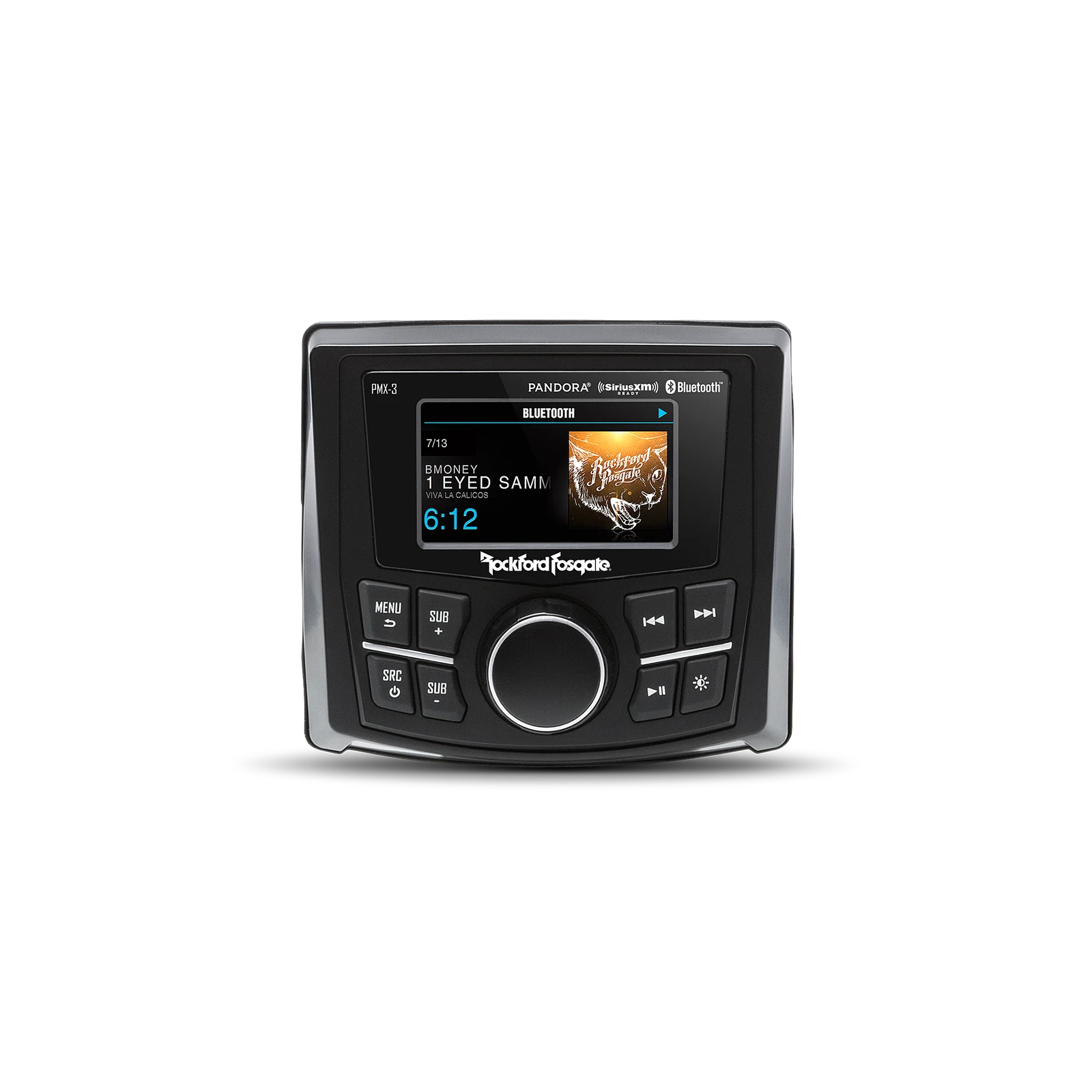 Rockford Fosgate PMX-3 Compact Digital Media Receiver w/ 2.7" Display 1