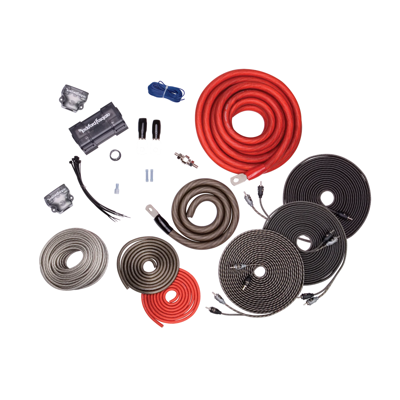 Rockford Fosgate RFK1D 1/0-to-4 AWG Dual-Amplifier Complete Wiring Kit 2